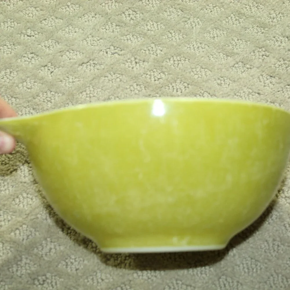 VINTAGE PYREX Set of 4 Verde Green Cinderella Nesting Mixing Bowls 441 - 444